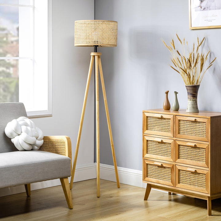 Khorram Rattan 58.5" Floor Lamp